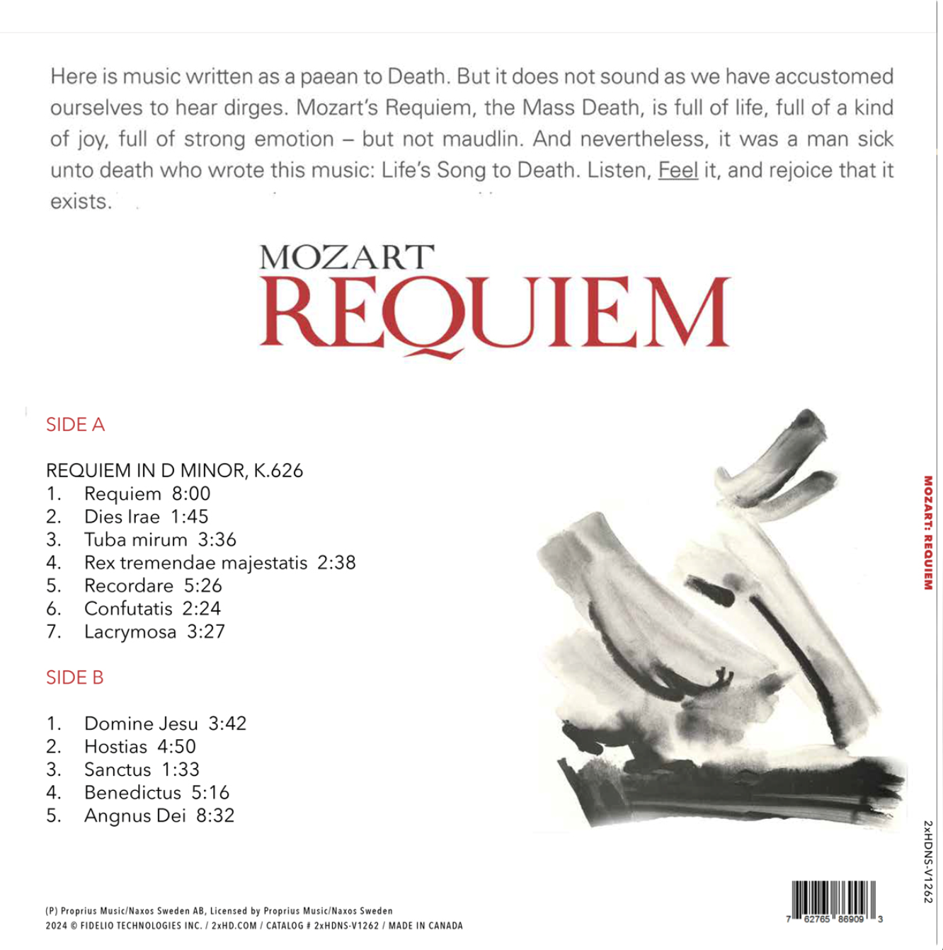 Mozart - Requiem Deluxe 200g Vinyl, Single Disc 33 ⅓ RPM