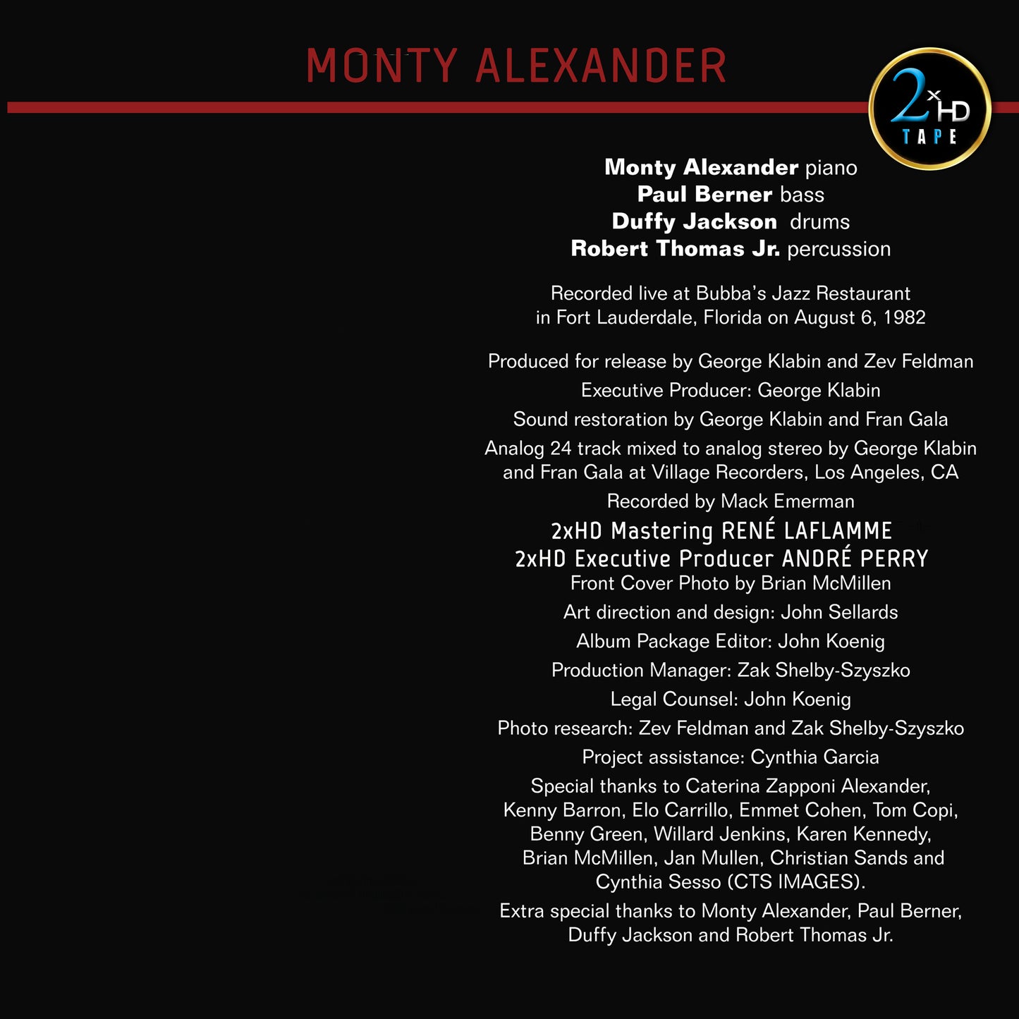 Monty Alexander - Love You Madly / Deluxe Reel-to-Reel